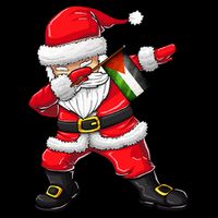 Dabbing Santa Claus From Palestine Xmas Gift Cooling Performance Crew T-Shirt