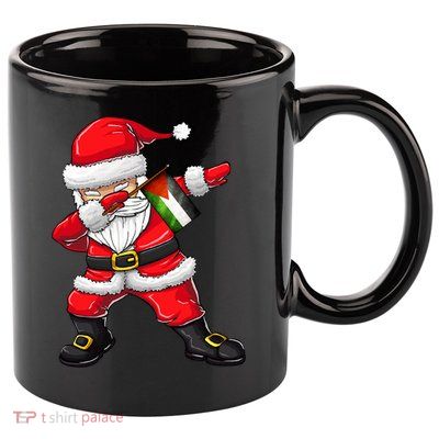 Dabbing Santa Claus From Palestine Xmas Gift 11oz C Handle Ceramic Mug