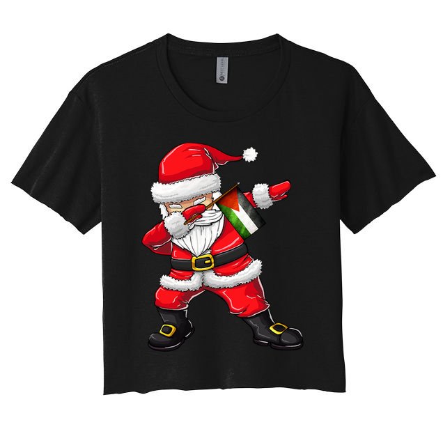 Dabbing Santa Claus From Palestine Xmas Gift Crop Top