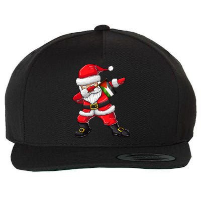 Dabbing Santa Claus From Palestine Xmas Gift Wool Snapback Cap