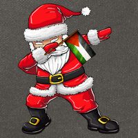 Dabbing Santa Claus From Palestine Xmas Gift Cotton Canvas Backpack