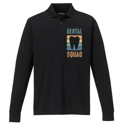 Dental Squad Costume For Dental Assistant Gift Performance Long Sleeve Polo