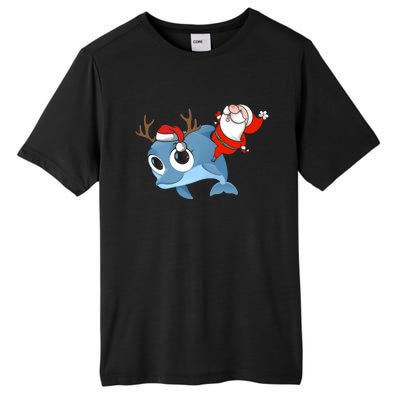 Dolphin Santa Claus Family Couple Matching Xmas Gift Cute Gift Tall Fusion ChromaSoft Performance T-Shirt