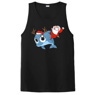 Dolphin Santa Claus Family Couple Matching Xmas Gift Cute Gift PosiCharge Competitor Tank