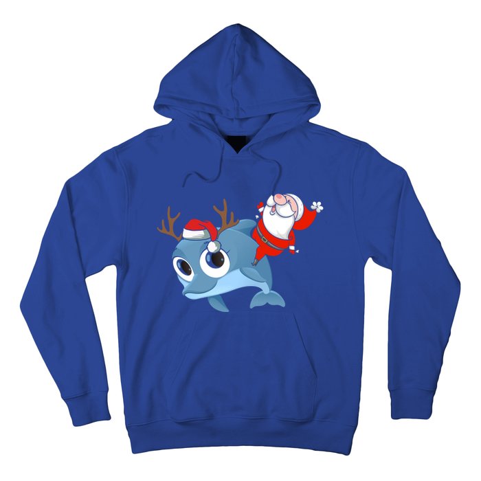 Dolphin Santa Claus Family Couple Matching Xmas Gift Cute Gift Hoodie