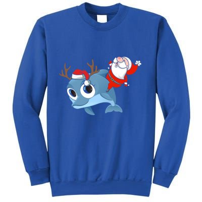 Dolphin Santa Claus Family Couple Matching Xmas Gift Cute Gift Sweatshirt