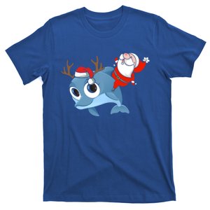 Dolphin Santa Claus Family Couple Matching Xmas Gift Cute Gift T-Shirt