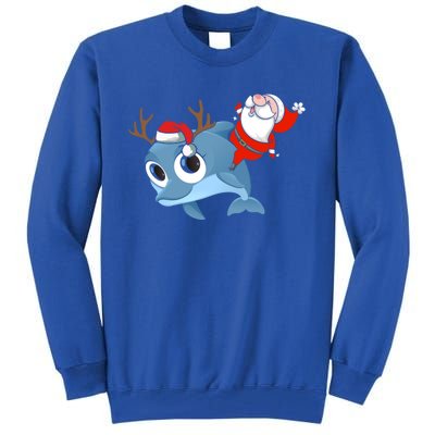 Dolphin Santa Claus Family Couple Matching Xmas Gift Cute Gift Tall Sweatshirt