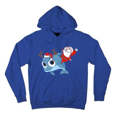 Dolphin Santa Claus Family Couple Matching Xmas Gift Cute Gift Tall Hoodie