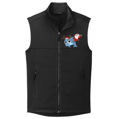 Dolphin Santa Claus Family Couple Matching Xmas Gift Cute Gift Collective Smooth Fleece Vest