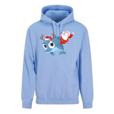 Dolphin Santa Claus Family Couple Matching Xmas Gift Cute Gift Unisex Surf Hoodie