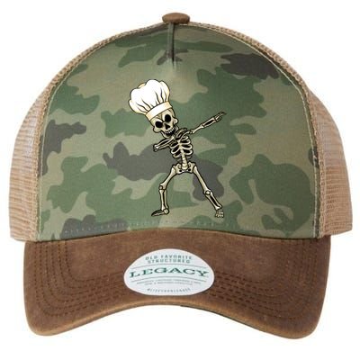 Dabbing Skeleton Chef Halloween Dabbing Scary Chef Great Gift Legacy Tie Dye Trucker Hat