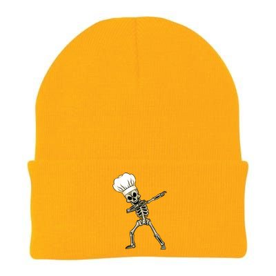 Dabbing Skeleton Chef Halloween Dabbing Scary Chef Great Gift Knit Cap Winter Beanie