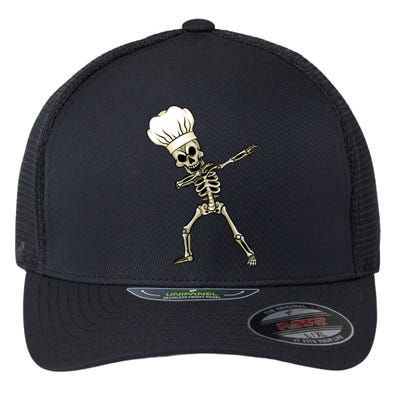 Dabbing Skeleton Chef Halloween Dabbing Scary Chef Great Gift Flexfit Unipanel Trucker Cap