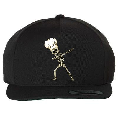 Dabbing Skeleton Chef Halloween Dabbing Scary Chef Great Gift Wool Snapback Cap