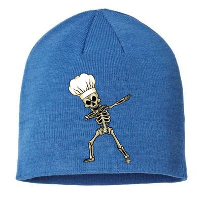 Dabbing Skeleton Chef Halloween Dabbing Scary Chef Great Gift Sustainable Beanie