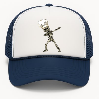 Dabbing Skeleton Chef Halloween Dabbing Scary Chef Great Gift Trucker Hat