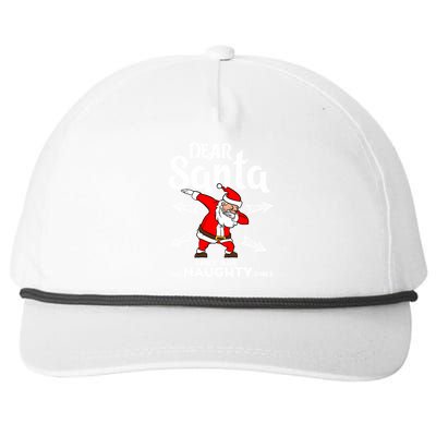 Dabbing Santa Claus Dear Santa They Are The Naughty Ones Gift Snapback Five-Panel Rope Hat