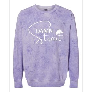 D.A.M.N. S.T.R.A.I.T Cowboy Hats Western Country Music Colorblast Crewneck Sweatshirt