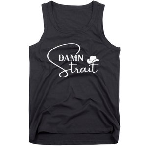 D.A.M.N. S.T.R.A.I.T Cowboy Hats Western Country Music Tank Top