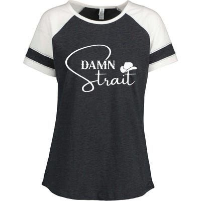 D.A.M.N. S.T.R.A.I.T Cowboy Hats Western Country Music Enza Ladies Jersey Colorblock Tee