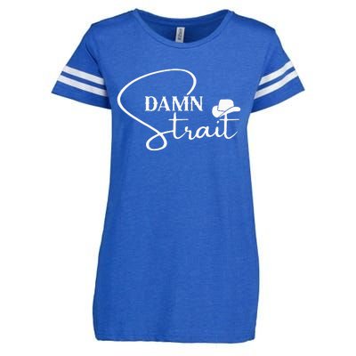 D.A.M.N. S.T.R.A.I.T Cowboy Hats Western Country Music Enza Ladies Jersey Football T-Shirt