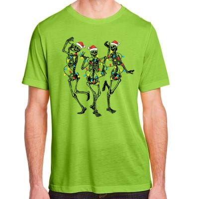 Dancing Skeleton Christmas Lights Funny Halloween Costume Great Gift Adult ChromaSoft Performance T-Shirt