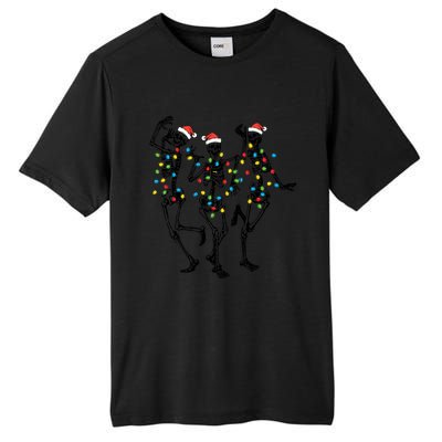 Dancing Skeleton Christmas Lights Funny Halloween Costume Great Gift Tall Fusion ChromaSoft Performance T-Shirt