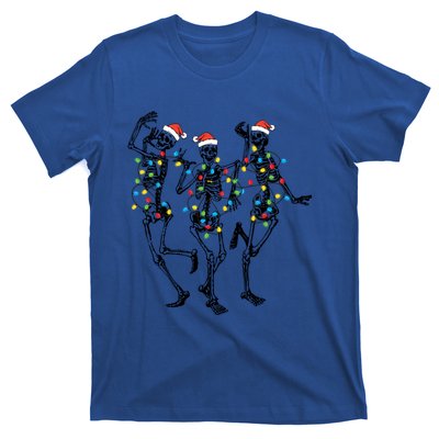 Dancing Skeleton Christmas Lights Funny Halloween Costume Great Gift T-Shirt