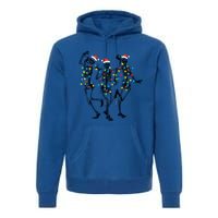 Dancing Skeleton Christmas Lights Funny Halloween Costume Great Gift Premium Hoodie