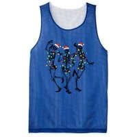 Dancing Skeleton Christmas Lights Funny Halloween Costume Great Gift Mesh Reversible Basketball Jersey Tank