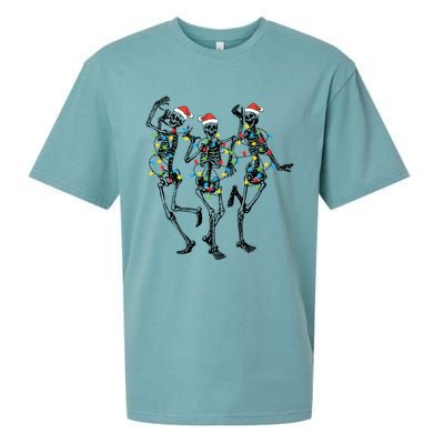 Dancing Skeleton Christmas Lights Funny Halloween Costume Great Gift Sueded Cloud Jersey T-Shirt