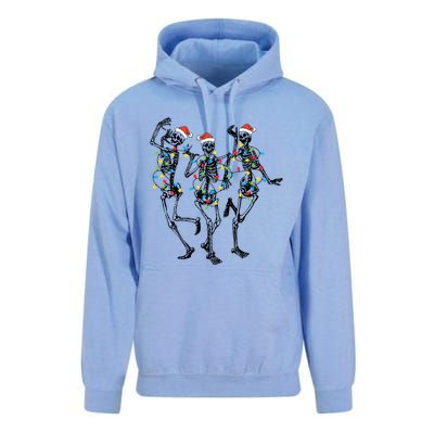 Dancing Skeleton Christmas Lights Funny Halloween Costume Great Gift Unisex Surf Hoodie