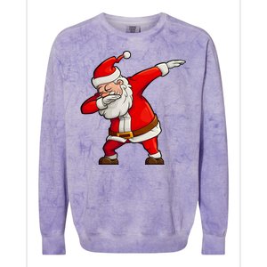 Dabbing Santa Claus Colorblast Crewneck Sweatshirt