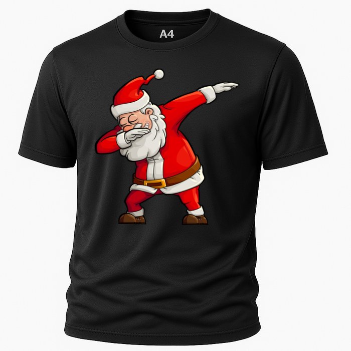 Dabbing Santa Claus Cooling Performance Crew T-Shirt