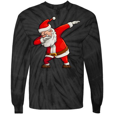 Dabbing Santa Claus Tie-Dye Long Sleeve Shirt