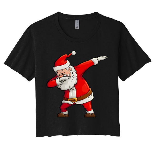 Dabbing Santa Claus Crop Top