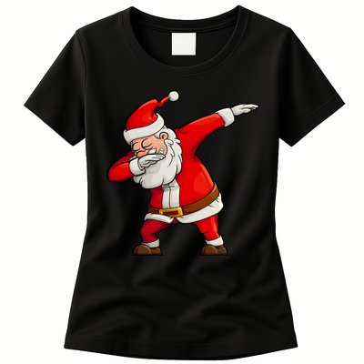 Dabbing Santa Claus Womens T-Shirt