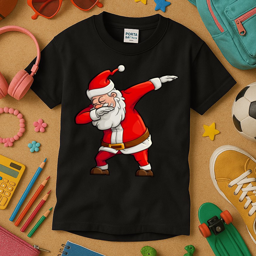 Dabbing Santa Claus Kids T-Shirt