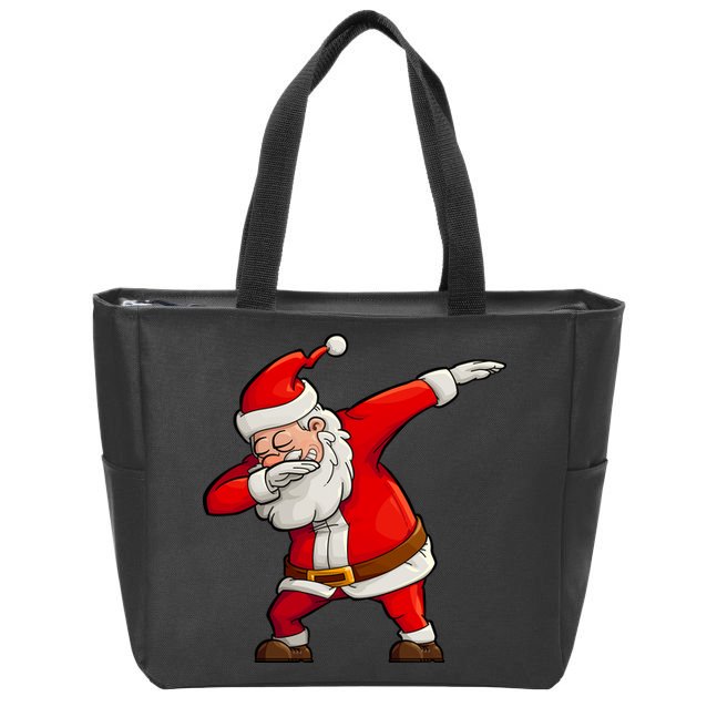 Dabbing Santa Claus Zip Tote Bag