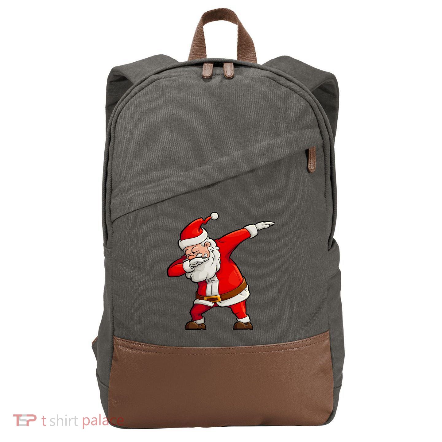 Dabbing Santa Claus Cotton Canvas Backpack