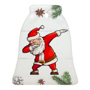 Dabbing Santa Claus Ceramic Bell Ornament