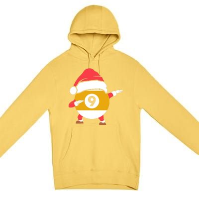 Dabbing Santa Claus Christmas Funny Pool Billiards Xmas Sport Premium Pullover Hoodie