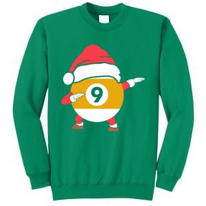 Dabbing Santa Claus Christmas Funny Pool Billiards Xmas Sport Sweatshirt