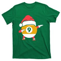 Dabbing Santa Claus Christmas Funny Pool Billiards Xmas Sport T-Shirt