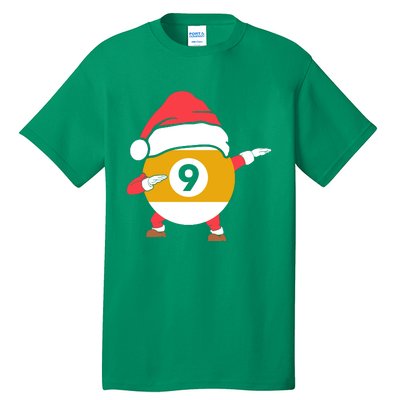 Dabbing Santa Claus Christmas Funny Pool Billiards Xmas Sport Tall T-Shirt