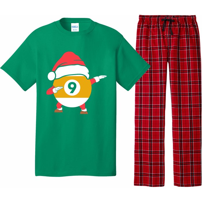 Dabbing Santa Claus Christmas Funny Pool Billiards Xmas Sport Pajama Set