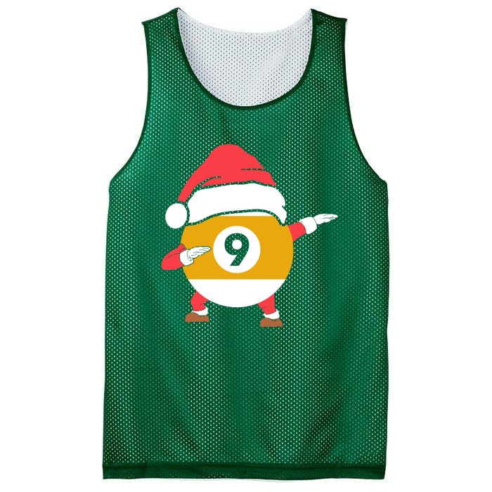 Dabbing Santa Claus Christmas Funny Pool Billiards Xmas Sport Mesh Reversible Basketball Jersey Tank