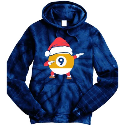 Dabbing Santa Claus Christmas Funny Pool Billiards Xmas Sport Tie Dye Hoodie