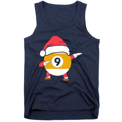 Dabbing Santa Claus Christmas Funny Pool Billiards Xmas Sport Tank Top